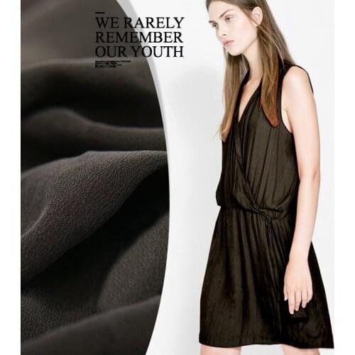 30 Momme heavy silk fabric hanging waxy sand dress shirt silk fabrics wholesale high quality silk cloth