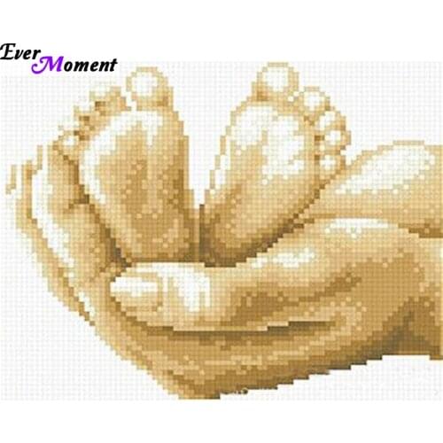 3D DIY Diamond Painting Hand and Baby Feets Full Mosaic Diamond Embroidery Icons Cross-Stitch House Decoracao ASF289