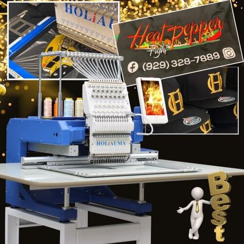 360*510 mm hat embroidery machine HO1501H 2019 newest technical type single head computer embroidery machine for cap/tshirt/flat