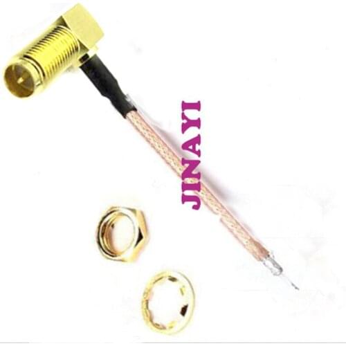 50pcs 10cm RG316 Extension Cable Right Angle RP SMA RP-SMA Female Jack Single-head Connector