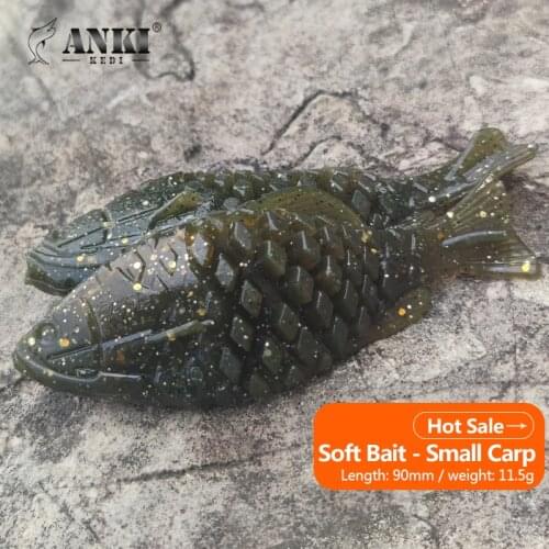 ANKI-KEDI Soft Lures Sea Fishing 90mm 11.5g Shoft Baits Carp Wiggler Fishing Lures Silicone Artificial Bait Simulation Fish