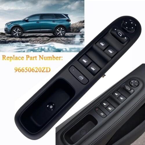 96650620ZD 6490X6 Power Window Master Control Switch for Peugeot 5008 3008 2009-2016 Console Regulator Button Car Accessories