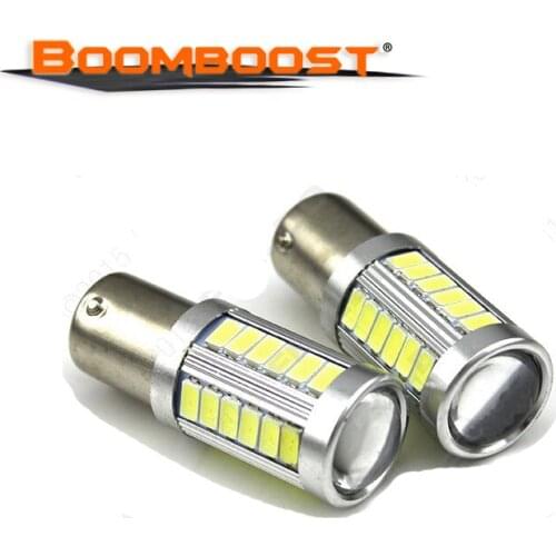 Car Light Sourse Auto Car Backup Reserve Brake Fog Light Lamps Super Bright 2 PCS LED P21W 1156 BA15S 33 LED Bulb 5730 SMD 12V