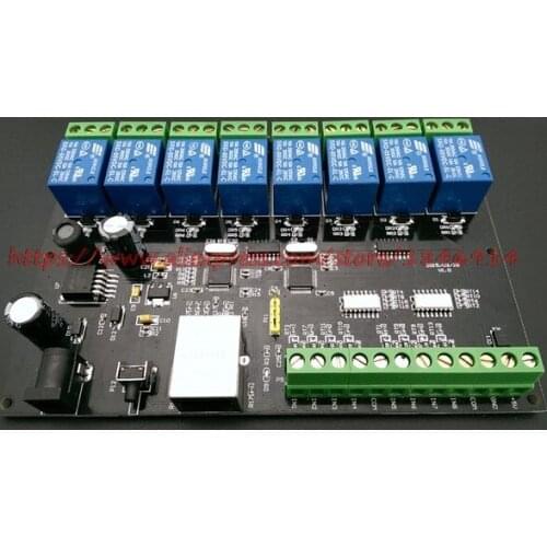 Free shipping 8 way network relay Ethernet /IP relay TCP/8 MODBUS into 8 out of the switch amount of PLC delay