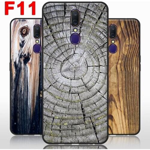 Wood grain stone Printing Case For OPPO F11 Soft Silicone TPU back Cover For OPPO F11 F 11 6.53" phone cases OPPOF11 shell coque