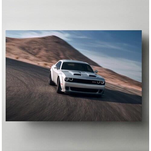 Canvas Paintings Dodge Challenger SRT Hellcat Widebody Supercar Posters Modern Wall Art Picture Prints for Living Room Decor