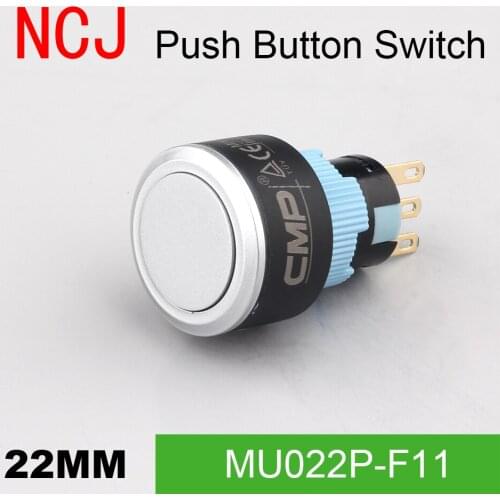 NCJ 22mm pc Push Button Switch IP67 Maintained Alternate Latching & self-reset Momentary Reset 5A