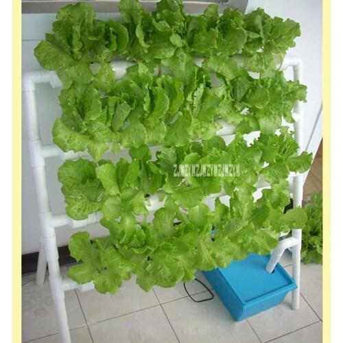 Home Balcony Pipeline Hydroponic Planting Rack Single-sided Ladder Type Soilless Vegetable Cultivation Equipment 110V/220V 10W