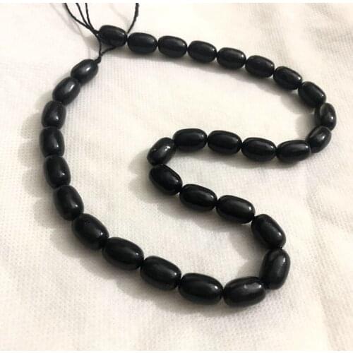 Wholesale 1string 100% Natural Russia Shungite Beads 8x12mm Barrel Beads,Healing Gem stone Jewelry bead,Rich in Fullerenes