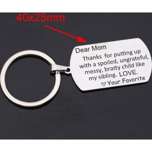 To Mom Gift Stainless Steel Exquisite Custom Birthday Surprise Gift Holiday Wishes Dear Mom, Thanks For Putting Up With Us