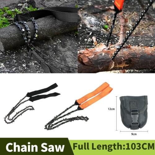 Chain Saw Portable Handheld Chain Saw Garden Camping Hiking Tool Emergency Chainsaw With Bag Cutting Machine Chainsaw Blades