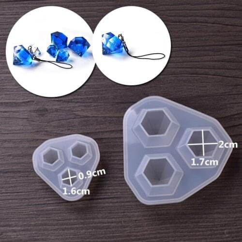 Transparent Silicone Diamond Mold Dried Flower Resin Decorative Craft DIY Jewelry Mold Cutting Shape Type Epoxy Resin Cake Mold