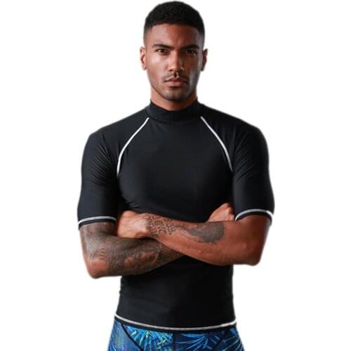 SBART Surf Wetsuit Men Swimwear Short Sleeve T-shirt For Swimming Wet Suit Diving Suit Swim Shirt Wetsuits Men Surfing Swimsuit