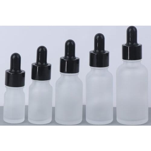 Glass Aromatherapy Liquid For Essential Massage Oil Pipette Refillable Bottles Empty Lip Gloss Tubes Frosted Dropper Amber