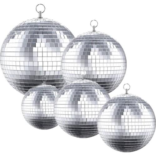 Thrisdar Mirror Disco Ball Dia10CM 20CM 30CM Hanging Disco Party Ball for Party or DJ Light Effect Stage Props Game Accessories