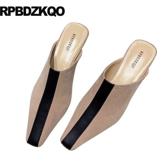 Clear pumps ladies high heels shoes china transparent suede women quality square toe size 4 34 nude thick genuine leather chunky