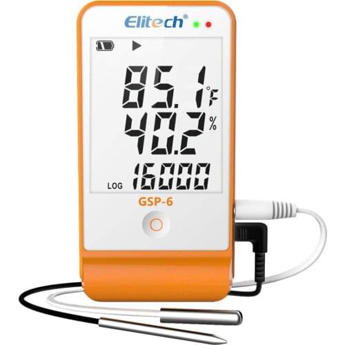 Elitech RC-5 USB Temperature Data Logger Recorder GSP-6 Temperature Humidity Data Logger 2 Temperature Sensor Probes