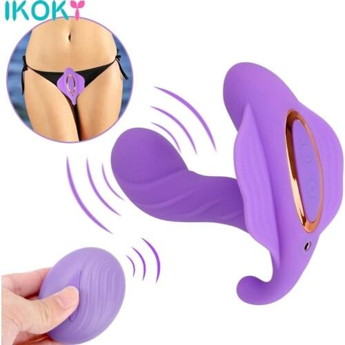 Wearable Panties Dildo Vibrators Remote Control Vibrator Female Masturbation Heating Butterfly Vibrating Adult Sex Toy For Woman
