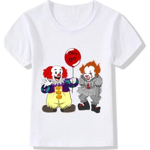 Movie It Losers Print Pennywise Children Funny T shirt Baby Boys/Girls You'll Float Too Tops T-shirt Kids Summer Clothes