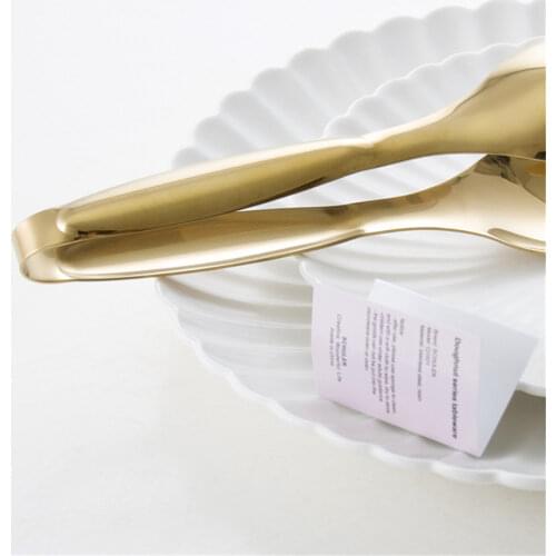 Stainless Steel Food Tongs Gold Sliver Kitchen Utensils Buffet Cooking Tools BBQ Clips Bread Steak Tong Clip Kitchen Accessories