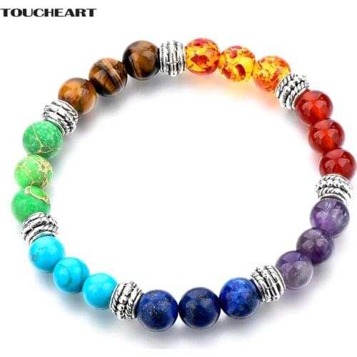 TOUCHEART Casual Natural Stone Beads Chakra Bracelets Bangles For Women Personality Handmade Jewelry Making Bracelet SBR160300
