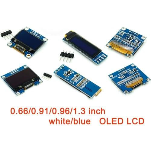 OLED module LCD Display Screen, 0.66/0.91/0.96/1.3 inch white/blue OLED Digital display Screen Communicate for Ardunio MEGA2560
