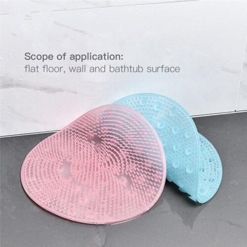 1Pc Exfoliating Foot Massage Shower Mat Bath Silicone Scrub Mat Bathing Cleaning Massage Floor Door Cushion Rug Pad Carpet Mat