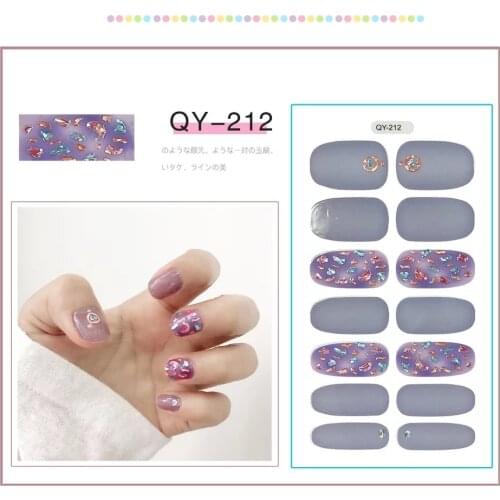 1pc Emboss Flowers Nail Sticker Wraps New Shiny Finger Decals Self-adhesive Full Nail Art Stickers Decor Waterproof Manicure