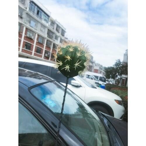 1PC Funny Cactus Car Antenna Pen Topper Aerial Ball Decor Toy Finding Car