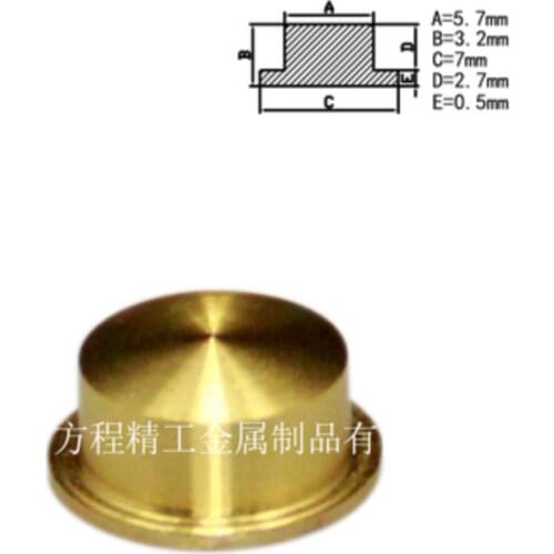 18pcs copper knob potentiometer knob 6*3.7mm potentiometer cap Copper button solid button