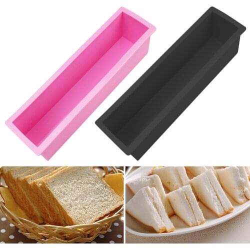 2020 New Rectangle Loaf Soap Mold Silicone DIY Cold Processing Tools Cake Baking Toast