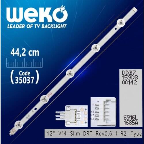 42 V14 SLYM DRT REV0.6 1 R2-TYPE 6916L 1685A / 6916L 1685B - 44.2 CM 5 LED- (WK-817)