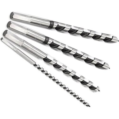 5pcs/set Hexagonal Twist Drill Bit Woodworker Supports Turret Drill Wood Punch Door Lock Punch Hole Reamer Woodworking Tools
