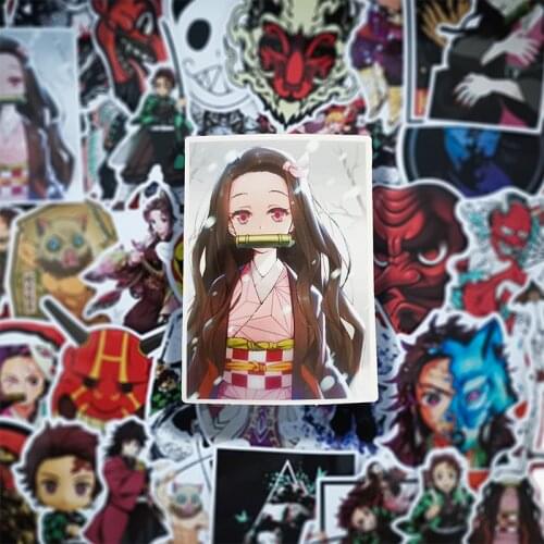 50pcs Demon Slayer Toilet-Bound Hanako kun Haikyuu stickers for Car Snowboard Bike Luggage Skateboard laptop decal Sticker Anime