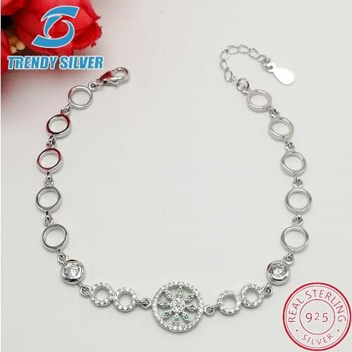 925 Silver Chain Bracelet Women Link Chain Bracelets Female Sterling Silver Jewelry
