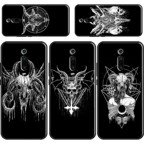 Satanic Scary Skull Phone Case For Xiaomi Mi 11 Lite Ultra 9 10 9T 10T Pro POCO M3 Pro F2 F3 POCO X3 Pro Cover