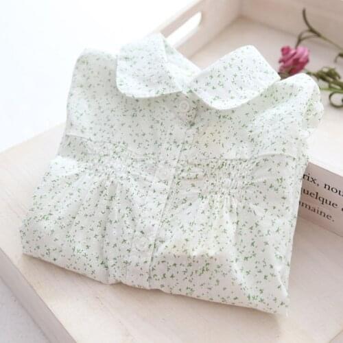 New Arrival Baby Girls Spring Floral Blouses Girls Long Sleeve Floral Shirts Kids Cute Cotton Floral Blouses