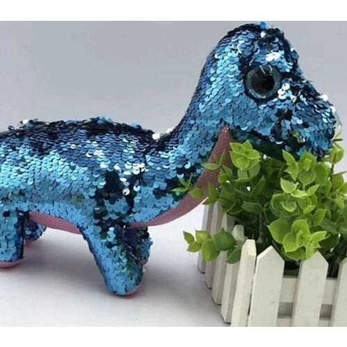 Dinosaur Plush Toys Dragon Stuffed Toy Sequins Long Children Doll Kids Girls Xmas Birthday Gifts
