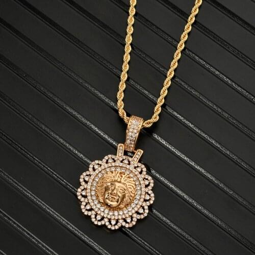 European and American fashion temperament male and female hip-hop head pendant for women/men wedding party jewelry accessories