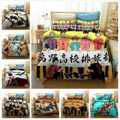 Haikyuu!! Home Textile Pillow Case 3D Bed Linen Duvet Covers Comforter Bedding Sets Bed Set Home Decor Bedding