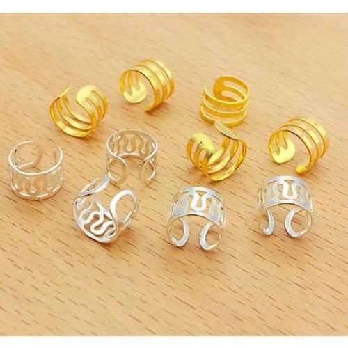 100pcs Gold/Silver Color Ear Cuff Wrap Earrings Jewelry Piercing Clip On Earrings Metal Cartilage Clip For Jewelry Making