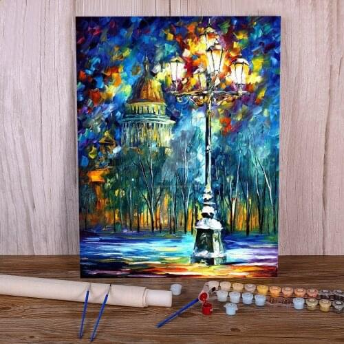 St. Petersburg DIY Painting By Numbers Package Oil Paints 50*70 Canvas Painting Home Decoration For Wholesale