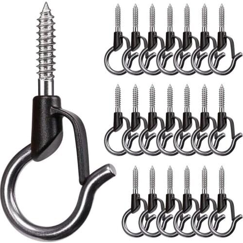 304 Stainless Steel Q-Hanger Hook Indoor And Outdoor Hooks Home Christmas Lights Hanger Hooks With Screw