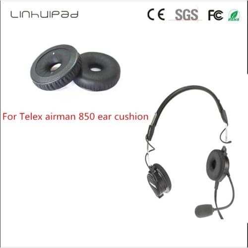 Linhuipad Compete Audio TLX80 Replacement Ear Pads for Telex Airman 850 Leatherette Ear Cushions (Replaces Part 800456-020)