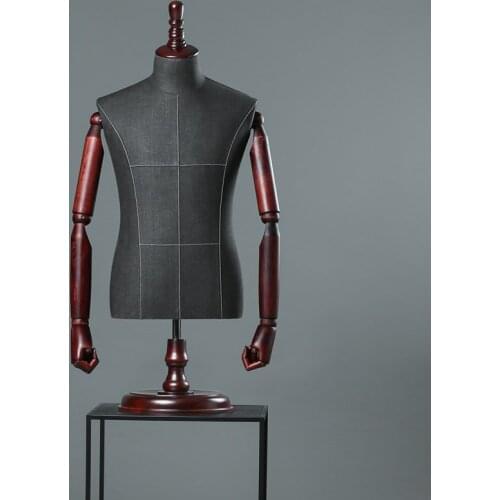 Dressmaking Mannequin Men Half Body Man Platform Half Body Dummy Model