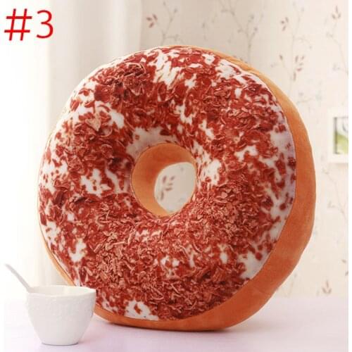 Cute Donuts Pillow Chocolate Donuts Plush Macaron Food Cushion Nice Bottom Cushion Nap Pillow Doughnut Coussin A1