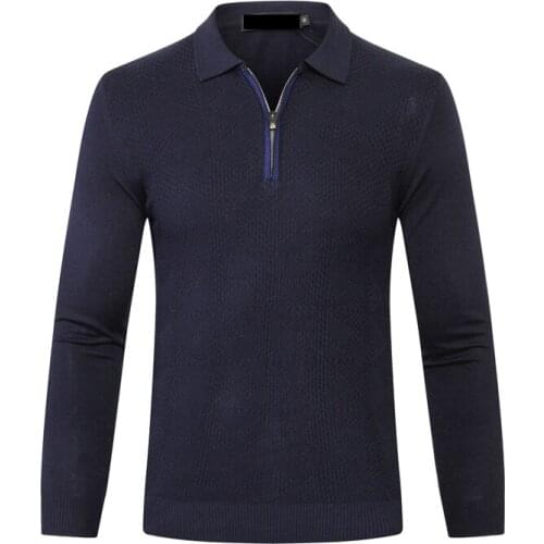 Billionaire Sweater wool mens 2021 new Business zipper Long sleeve England Comfortable high quality big size M-5XL