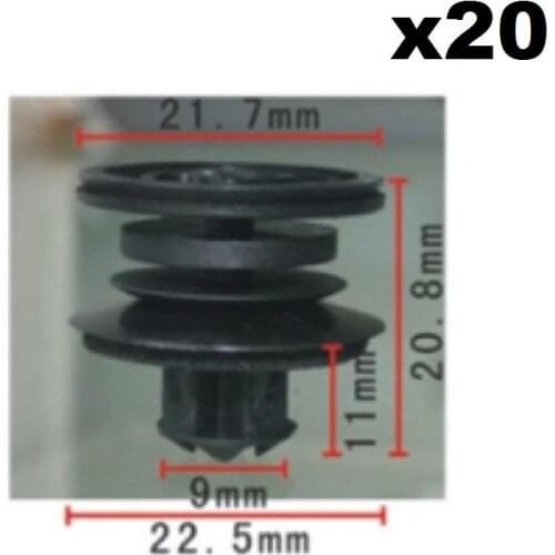 Nylon Door Panel Retainer Clip 10mm 20pcs For FORVW Passat Golf Beetle 337 Sedan R32 Mk4 OE 3B0868243