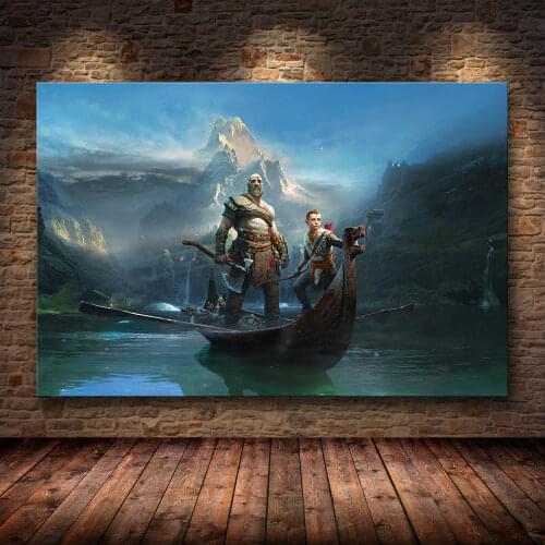 God Of War HD Figure Game Posters And Canvas Printed Painting Art Wall Pictures Home Decor For Living Room Decoration