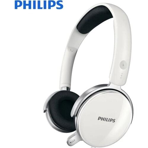Philips SHM7110U Professional Headphones Stereo Bass 2.0m Line Length Wire Control With Microphone For Music Phone Official Test